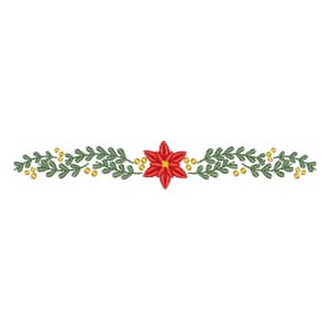 Barrado de Natal com Poinsétia