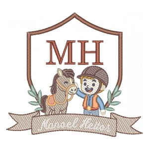 Moldura Menino e Cavalo (Pontos Leves)