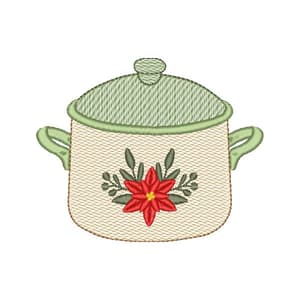 Caçarola com Poinsétia (Pontos Leves)