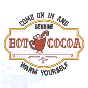 Letreiro de Natal Vintage Chocolate Quente