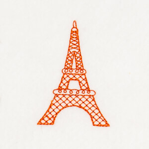 Eiffel Embroidery Design