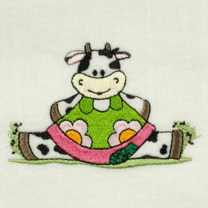 Cow Embroidery Design