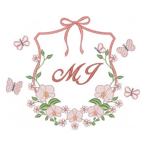 Moldura Orquídeas com Letra