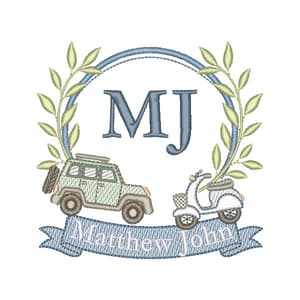 Moldura Carrinho com letra e Nome (Pontos Leves)