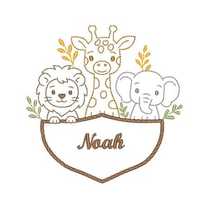 Safari Trio com Plaquinha