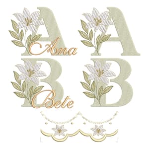  Alfabeto Lírios com Nome (Pontos Leves)