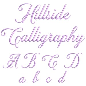  Alfabeto Fonte Hillside Caligraphy
