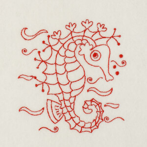 Seahorse Embroidery Design