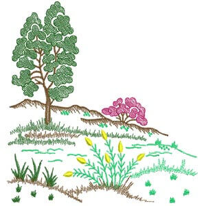 Landscape Embroidery Design