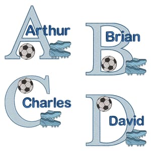  Alfabeto Monograma Futebol (Pontos Leves)