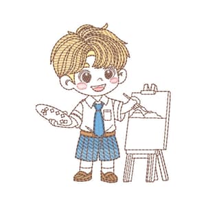 Menino Pintando (Pontos Leves)