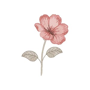 Flor Única Minimalista (Realístico)