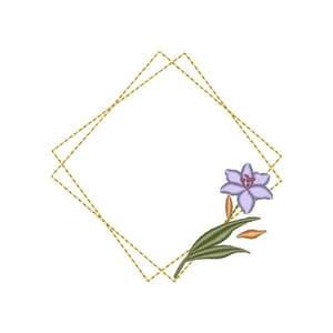 Lírio na Moldura Losango