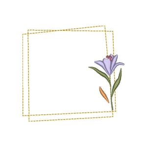 Lírio na Moldura Quadrada