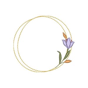 Lírio na Moldura Redonda