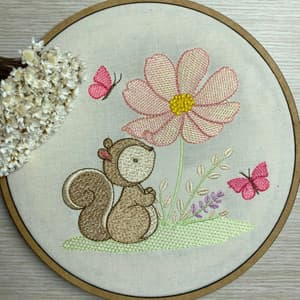 Flor com Esquilo (Pontos Leves)