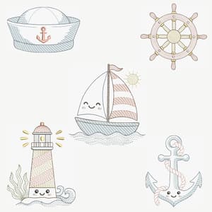 Pacote de matrizes Marinheiro baby ( (Rippled)