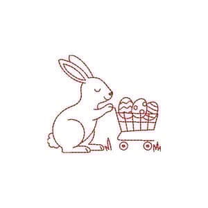 Coelhinho da  Pascoa (Redwork)