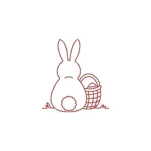 Coelhinho da  Pascoa (Redwork)