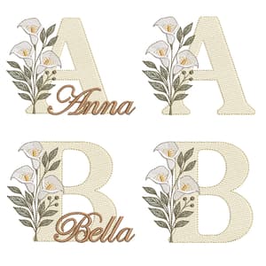  Alfabeto Flor Copo-de-Leite (Pontos Leves)
