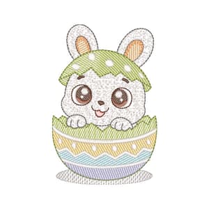 Coelhinho Dentro do Ovo de Páscoa (Pontos Leves)