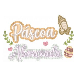 Frase Páscoa Abençoada (Pontos Leves)