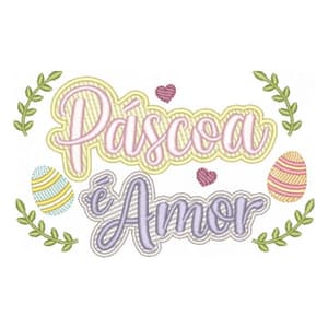 Frase Páscoa é Amor (Pontos Leves)