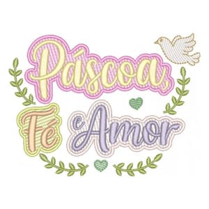 Frase Páscoa, Fé e Amor (Pontos Leves)