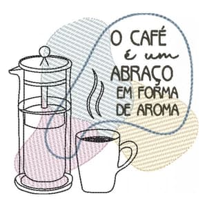 Frase de Café (Contorno e Pontos Leves)