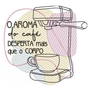 Frase de Café (Contorno e Pontos Leves)