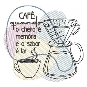 Frase de Café (Contorno e Pontos Leves)
