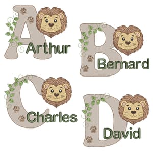  Alfabeto Monograma Leão (Pontos Leves)