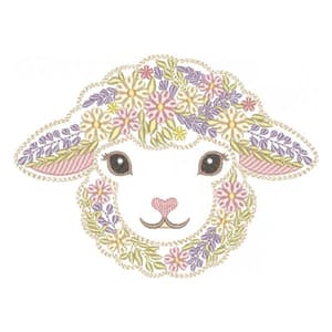 Rosto Ovelhinha Floral