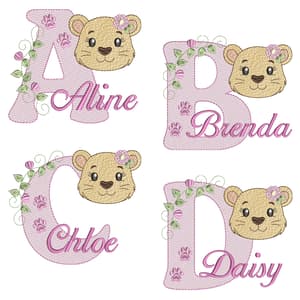  Alfabeto Monograma Leoa (Pontos Leves)