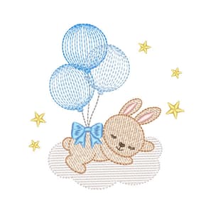 Coelho Dormindo na Nuvem (Pontos Leves)