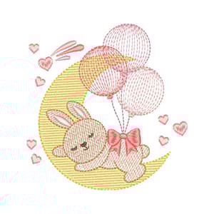 Coelha Dormindo na Lua (Pontos Leves)