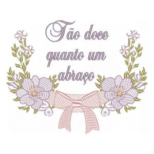 Moldura Floral com Frase