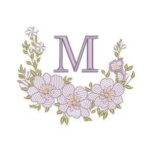 Moldura Floral com Letra