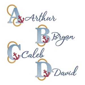  Monograma Náutico e Fonte Agile Script (Pontos Leves)