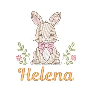 Coelhinho da Páscoa com Nome (Pontos Leves)