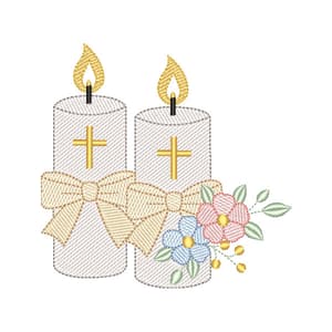 Velas de Batismo (pontos Leves)