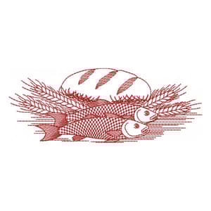 Páscoa, Peixes e Pão (Contorno)