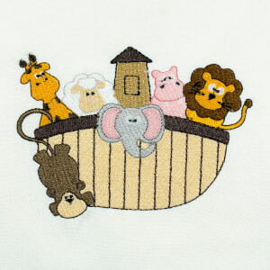 Animals in the ark Embroidery Design