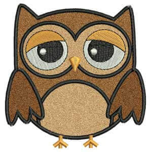 Owl applique Embroidery Design
