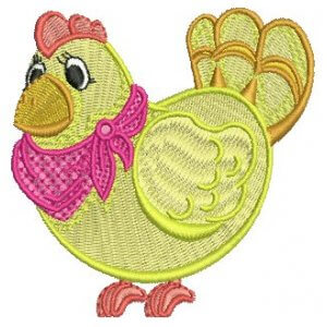 Toy chicken Embroidery Design