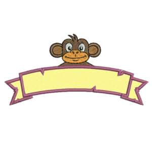 Matriz de bordado Macaco (aplique) 1