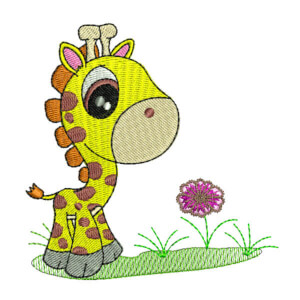 Matriz de bordado Girafa Baby 3
