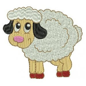 Matriz de bordado ovelha 22