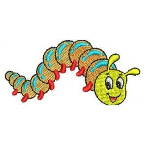 Caterpillar Embroidery Design