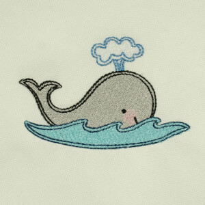 Whale Embroidery Design